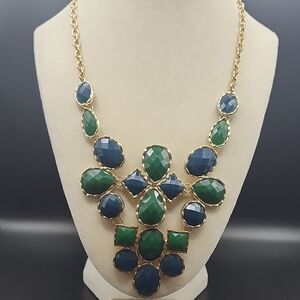 Elegant Gold and Blue-Green Necklace
